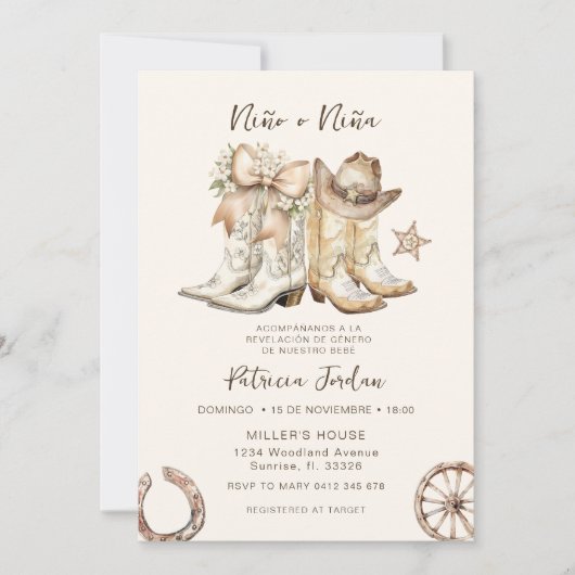 Invitation Western Niño Niña - Révélation espagnole du genre (Devant)