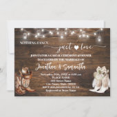 Invitation Western Nothing Fancy Just Love Mariage Décontract (Devant)