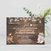 Invitation Western Nothing Fancy Just Love Mariage Décontract (Debout devant)