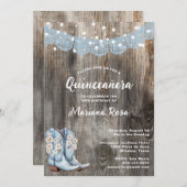 Invitation Western Papado Picado Quinceanera fête d'anniversa (Devant / Derrière)