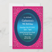 Invitation Western Party Rodeo Cowgirl Mutton Bustin (Dos)