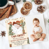 Invitation Western Père Noël Cookies Two Sweet Christmas Phot