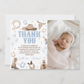 Invitation Western Photo Thank You Card (Devant)