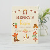 Invitation Western Premier anniversaire Rodeo Baby (Debout devant)