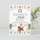 Invitation Western Premier anniversaire Rodeo Baby (Debout devant)
