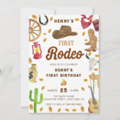 Invitation Western Premier anniversaire Rodeo Baby (Devant)