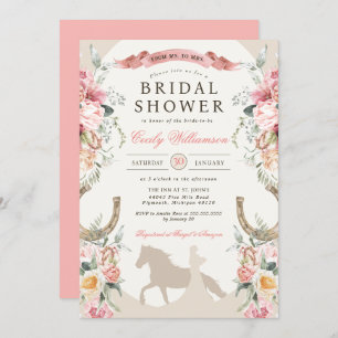Invitation Western Ranch rose Floral Country Fête des mariées