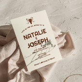 Invitation Western Retro Vintage Taureau Taureau Téméraire Ma