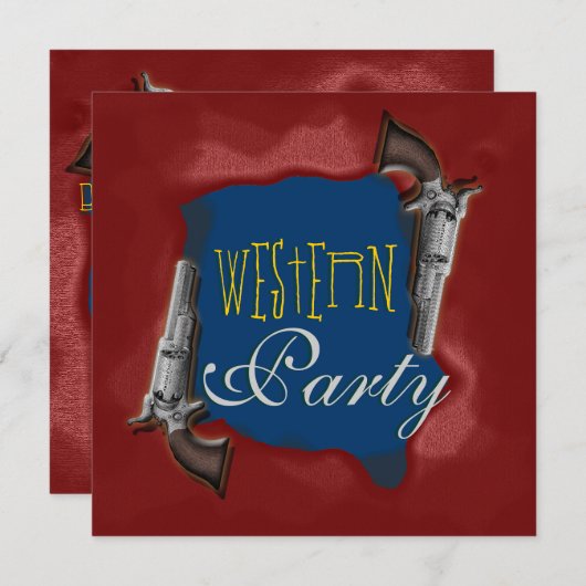 Invitation Western rodéo (Devant / Derrière)