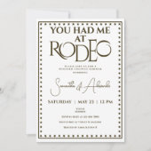 Invitation Western Rodeo Bridal Couples Douche (Devant)
