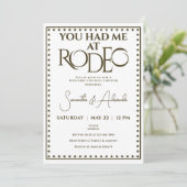 Invitation Western Rodeo Bridal Couples Douche (Debout devant)