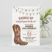 Invitation Western Rodeo Cowboy Bottes Anniversaire Invitatio (Debout devant)