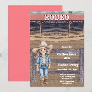 Invitation Western Rodeo Cowboy/Cowgirl Anniversaire personna