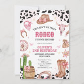 Invitation Western Rodeo Cowgirl Second Rodeo 2nd Birthday (Devant)