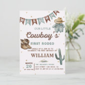 Invitation Western Rodeo Wild West Cowboy fête d'anniversaire (Debout devant)