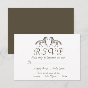 Invitation Western RSVP Cheval Mariage Pays Chevaux Rustique