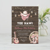 Invitation Western Rustic 21ème, 30ème, 40ème, Anniversaire d (Debout devant)