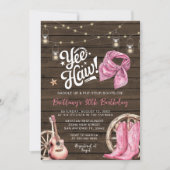 Invitation Western Rustic 30e, 40e anniversaire de la fille (Devant)