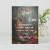 Invitation Western Rustic Boots & Beers Fête des mariées (Debout devant)