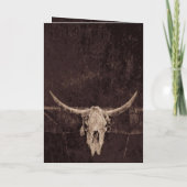 Invitation Western Rustic Brown Pays Taureau (Dos)
