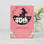 Invitation Western Rustic Country Fleur sauvage 40e anniversa (Debout devant)