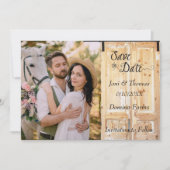 Invitation Western Rustic Country Photo Sauvez la date (Devant)