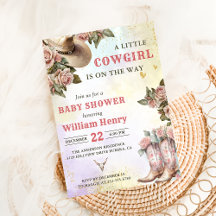 Western Rustic Floral Baby shower Party