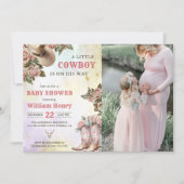 Invitation Western Rustic Floral Baby shower Party Photo (Devant)