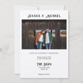 Invitation Western Rustic Photo avec code QR Papier Kraft (Devant)
