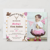 Invitation Western Rustic Premier anniversaire Rodeo Photo (Devant)