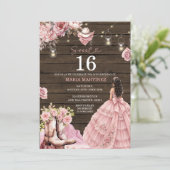Invitation Western Rustique Anniversaire 16 ans (Debout devant)