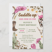 Invitation Western Saddle Up Et Rejoignez-Nous Pour Anniversa (Devant)