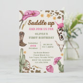 Invitation Western Saddle Up Et Rejoignez-Nous Pour Anniversa (Debout devant)