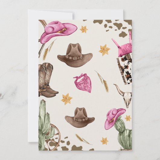 Invitation Western Saddle Up Et Rejoignez-Nous Pour Anniversa (Dos)