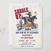 Invitation Western Saddle Up Et Rejoignez-Nous Pour Anniversa (Devant)