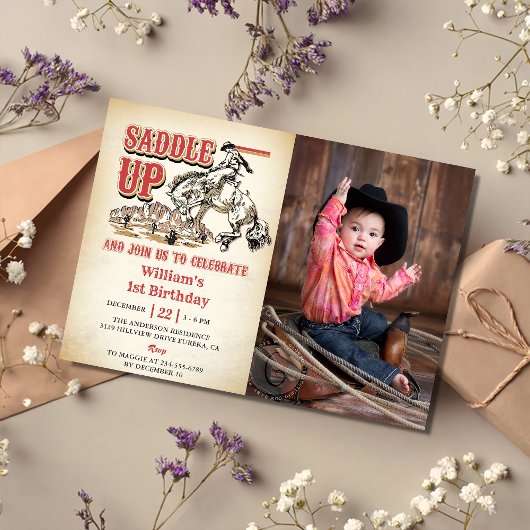 Invitation Western Saddle Up Et Rejoignez-Nous Pour Anniversa