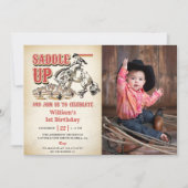 Invitation Western Saddle Up Et Rejoignez-Nous Pour Anniversa (Devant)