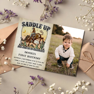 Invitation Western Saddle Up Et Rejoignez-Nous Pour Photo Ann