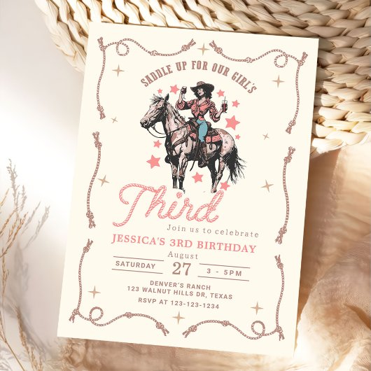 Invitation Western Saddle Up pour le 3ème anniversaire de not