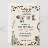 Invitation Western Saddup Et Circuler Pour Anniversaire (Devant)