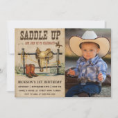 Invitation Western Saddup Et Circuler Pour Anniversaire (Devant)