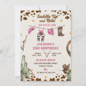 Invitation Western Saddup Et Circuler Pour Anniversaire (Devant)