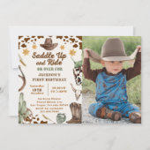 Invitation Western Saddup Et Circuler Pour Anniversaire (Devant)
