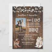 Invitation Western Said I do BBQ After Country Wedding (Devant)