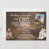 Invitation Western Said I do BBQ Elopement après Mariage (Devant)