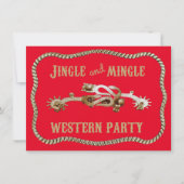 Invitation Western Spurs Jingle Tout Au Long De Noël (Devant)