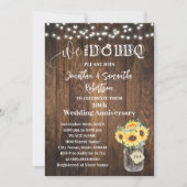 Invitation Western Sunflowers We still do Wedding Anniversary (Devant)