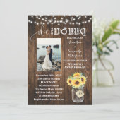 Invitation Western Sunflowers We still do Wedding Anniversary (Debout devant)