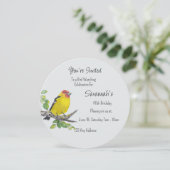 Invitation Western Tanager Bird Birdwatcher Birthday (Debout devant)
