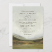 Invitation Western Valley Rustic Elegant QR Code Wedding (Devant)
